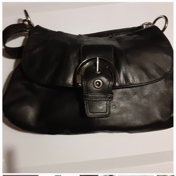 CLASSIC BLACK LEATHER SMALL COACH BAG Style F17217
Coach - Picture 4 of 9